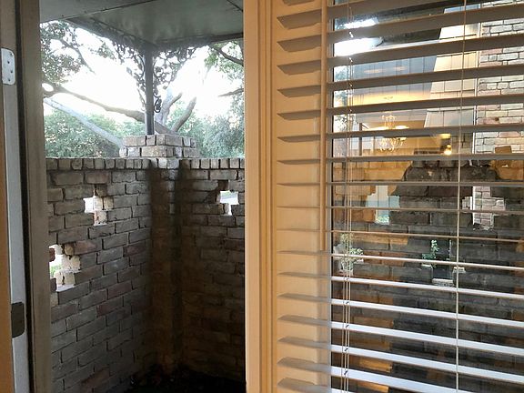 Outside patio from French doors in living room