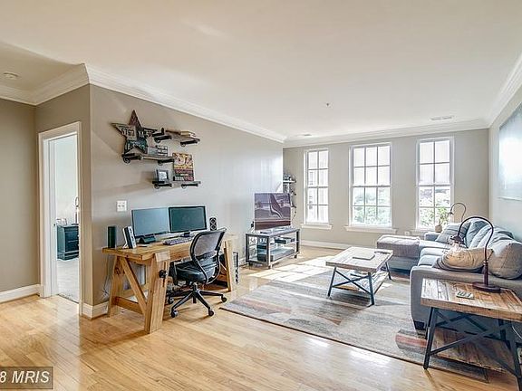 Hardwood throughout the living area