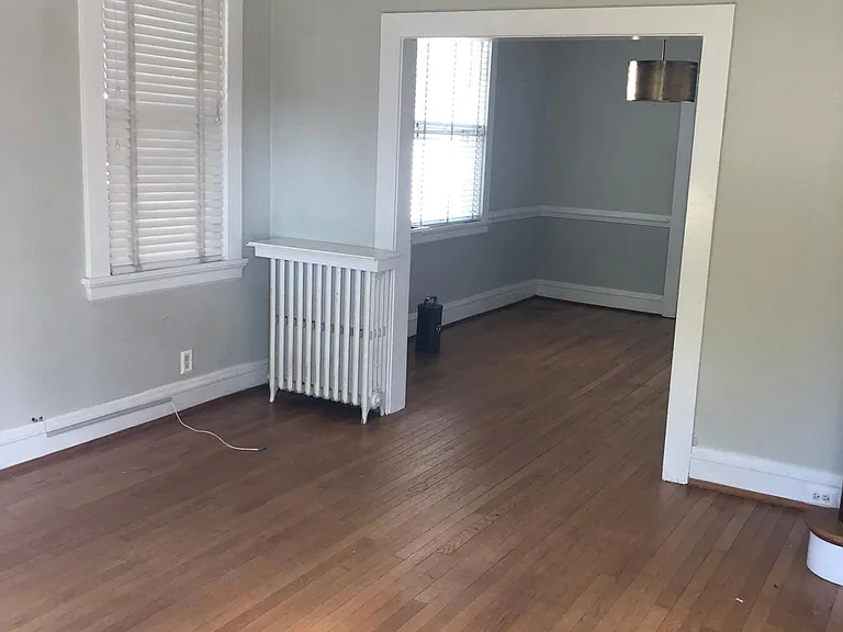 empty view of living room from front door