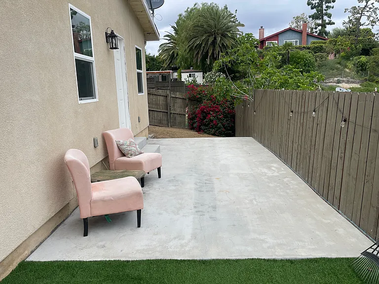 Patio from opposite angle