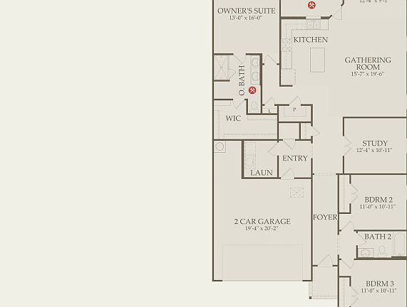 Killeen Floor Plan, Quick Move-in Home, Floor 1