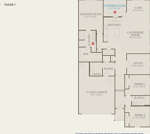 Killeen Floor Plan, Quick Move-in Home, Floor 1