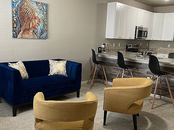 Living Room with Bar Seating