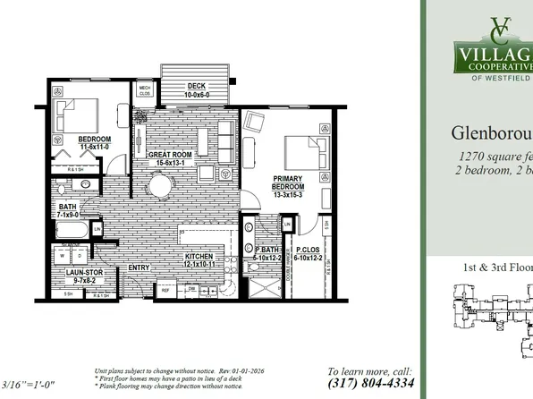 Glenborough Plan, Village Cooperative of Westfield (Active Adults 62+)