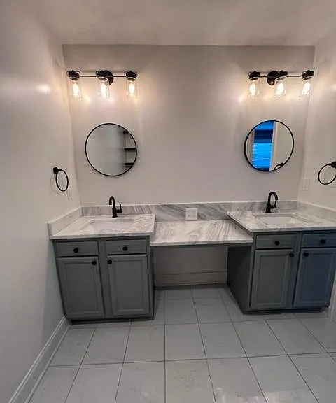 Built in vanity / makeup counter