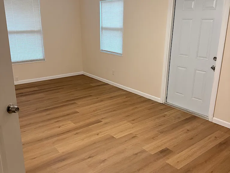 master bedroom and side door.