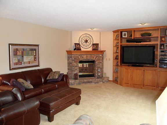 Family Room with Gas Log Fireplace and Built-ins