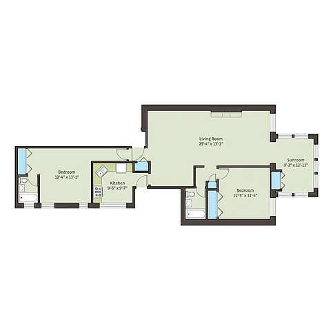 Floor plan hrpc-2bc