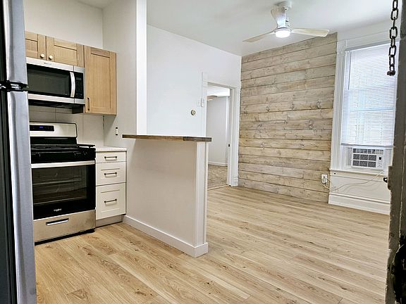 Kitchen and living room areas
