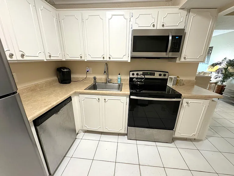 Kitchen view of all new appliances