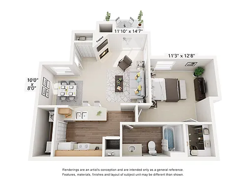 Floor plan One Bedroom