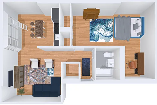 Floor plan 1bd/1b B01