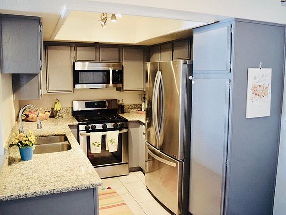 kitchen with all stainless steel appliances included