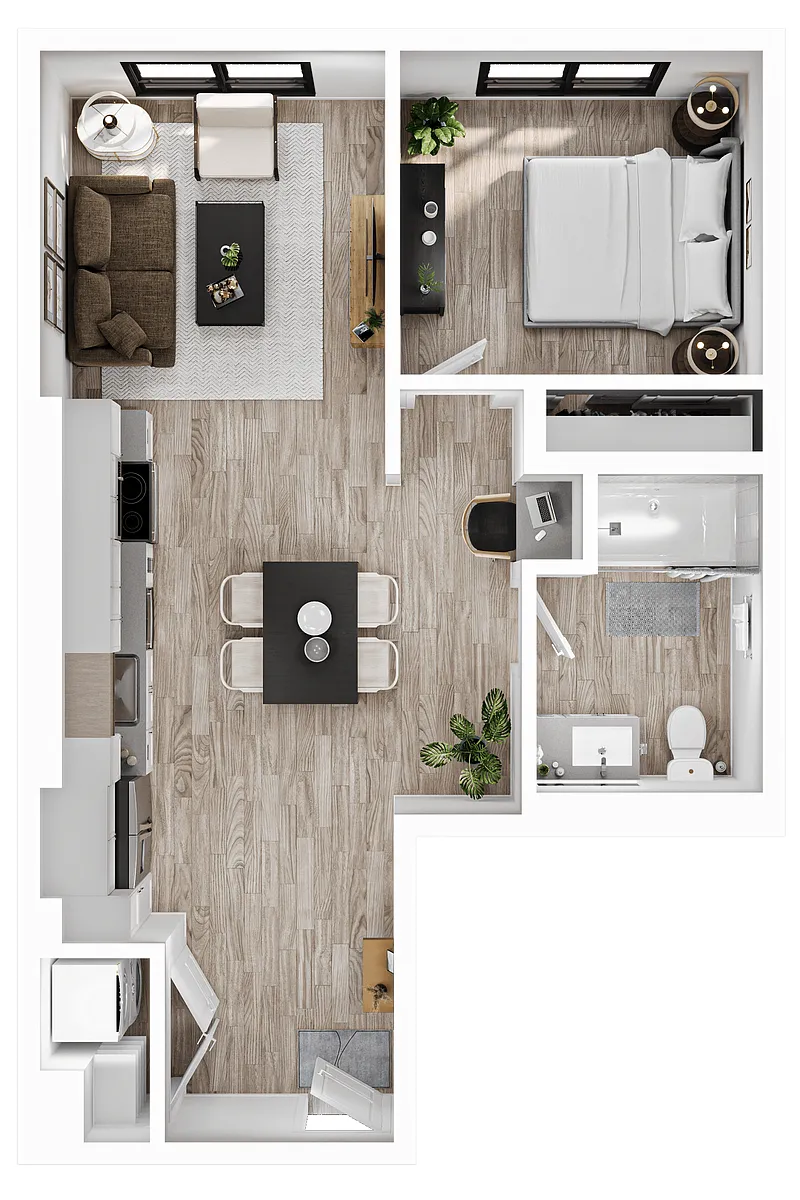 Floor plan One Bedroom-A5