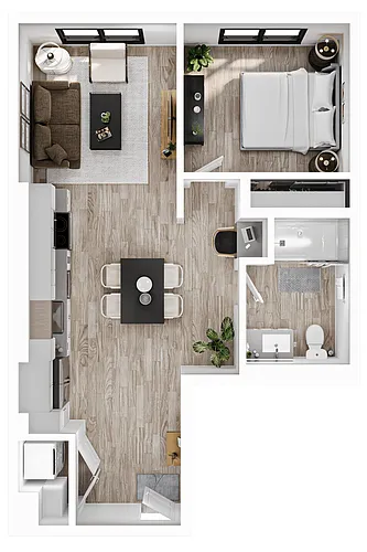 Floor plan One Bedroom-A5