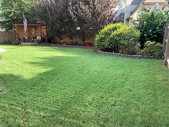 Backyard w new landscaping