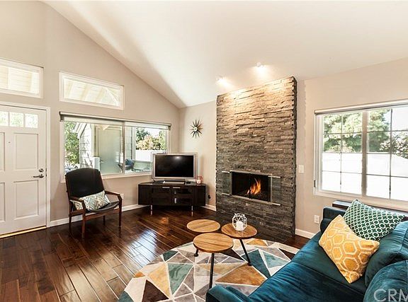 Cathedral ceilings, large windows gives you an open and bright living area