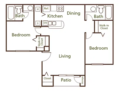Floor plan 2 Bedroom B
