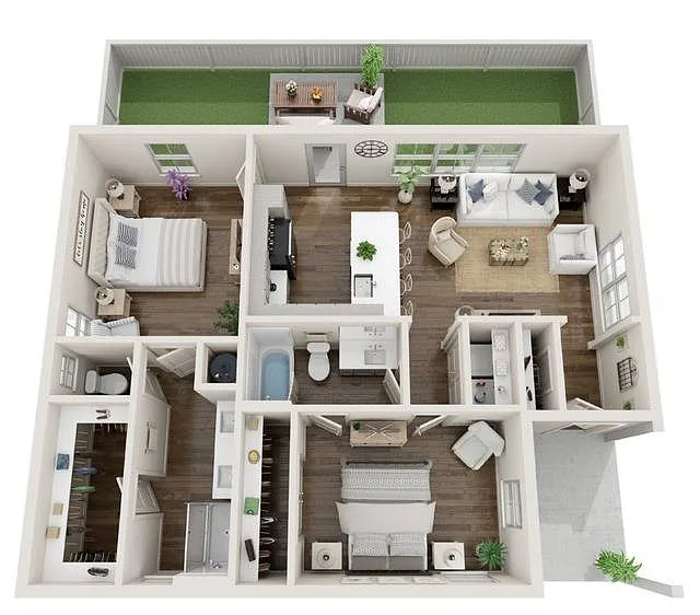 Floor plan 2 Bed Blackberry Cottage
