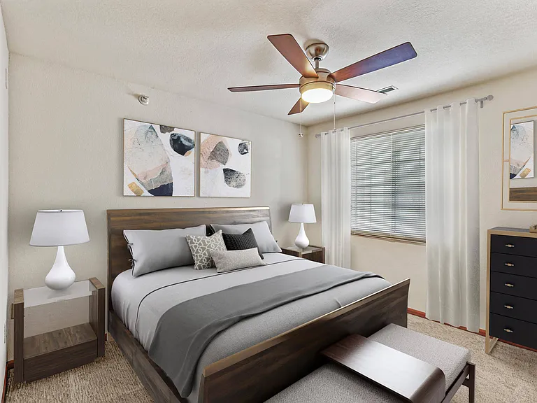 Two bedroom, two bath with great room open concept
