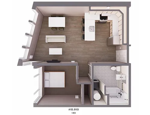 Floor plan 103 A B
