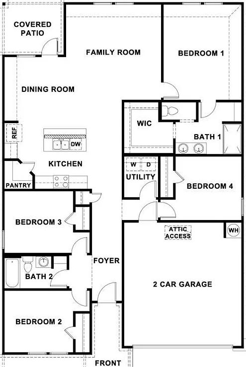 4 bed, 2.0 bath, 1712 sqft, $1,975 — Photo 2