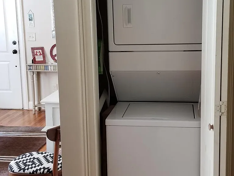 Stacked washer and dryer
