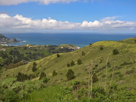 View over the ocean from the trails behind the house.