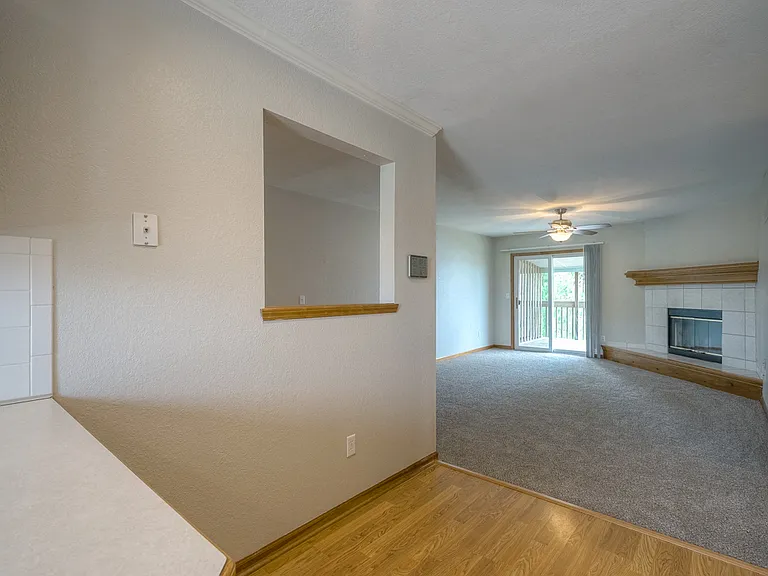 View of living room from kitchen