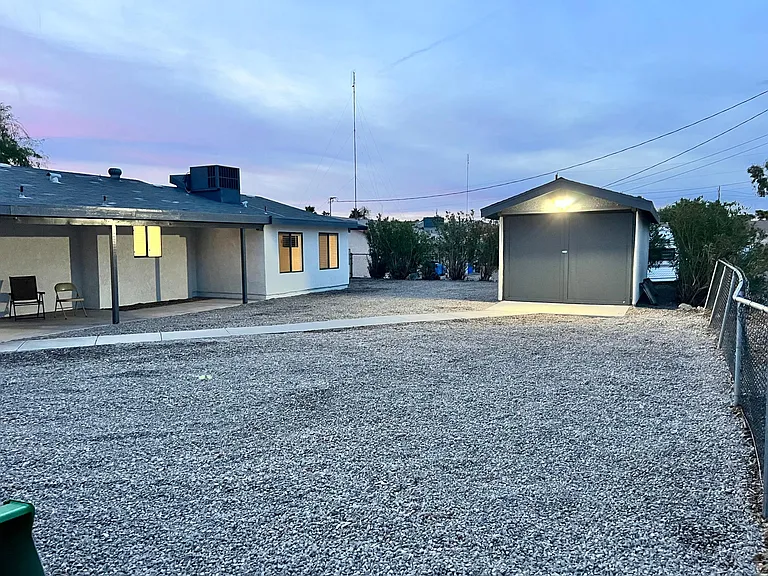 Large Backyard with workshop