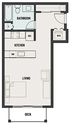 Floor plan Studio C - The Woods