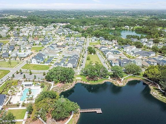 Resort Style Community Pool and Clubhouse Overlooking Eagle Pond