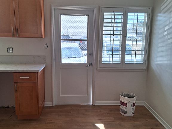 Eating area and back door