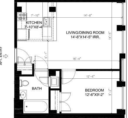 2nd image of 351 W 54th St APT 4C