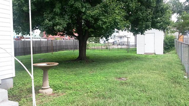 Fenced back yard