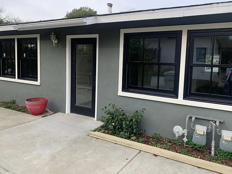 Large windows and French door