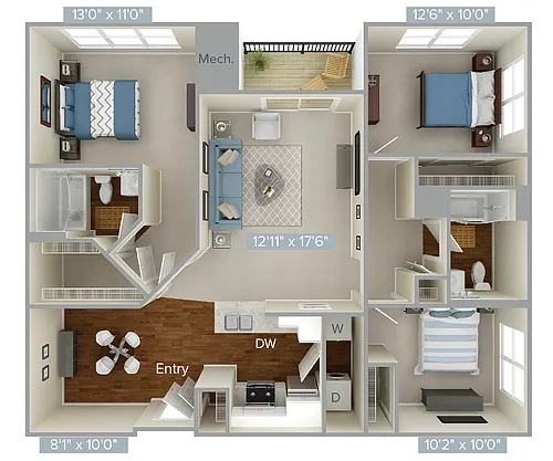 Floor plan Furnished-f-C3-1252