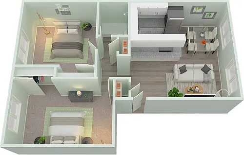 Floor plan 2 Bedrooms