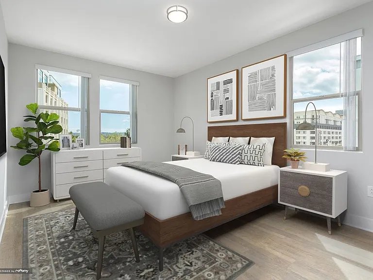 Renovated Package I bedroom with hard surface flooring