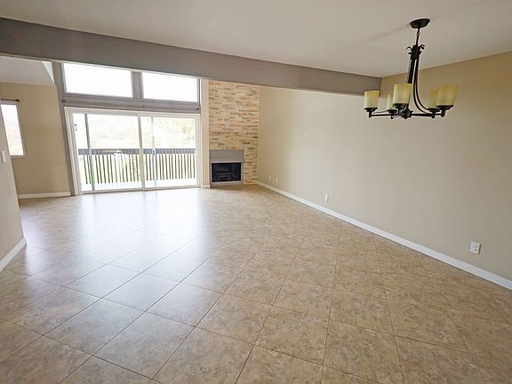 Open floor plan of dining and living room