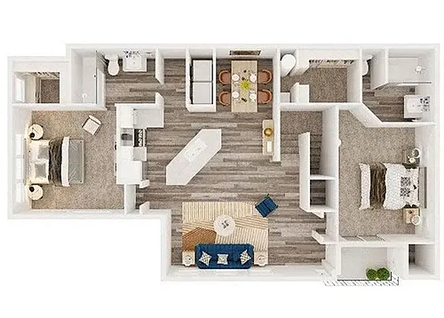 Floor plan B1 - attached 1 car garage