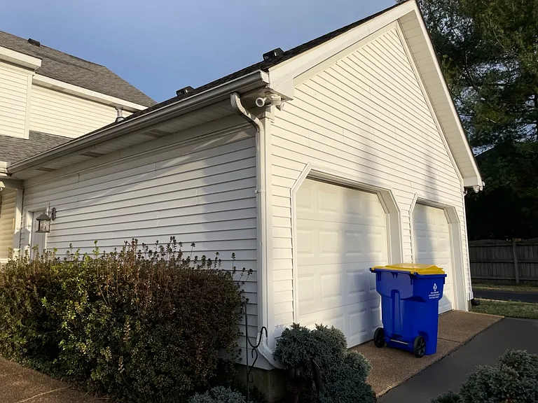 Spacious two car garage with attic storage above