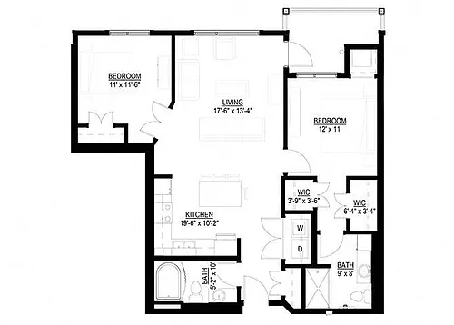 Floor plan Two Bedroom B