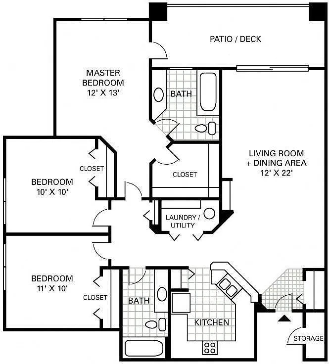 Floor plan 3 Bedroom