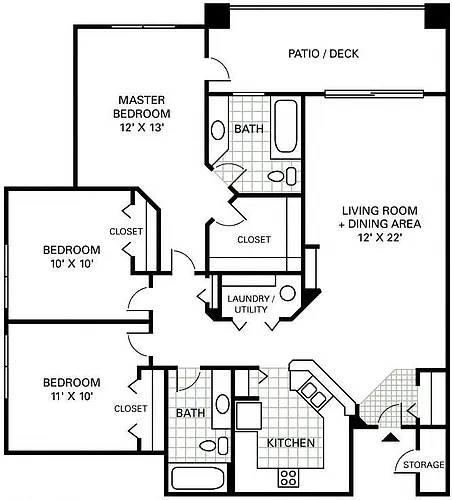 Floor plan 3 Bedroom