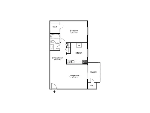 Floor plan One Bedroom