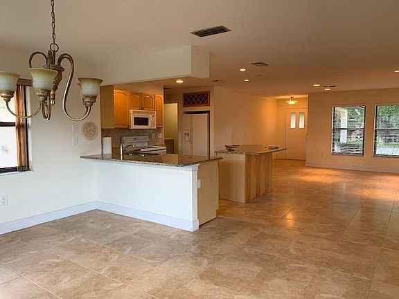 Large porcelain tile throughout