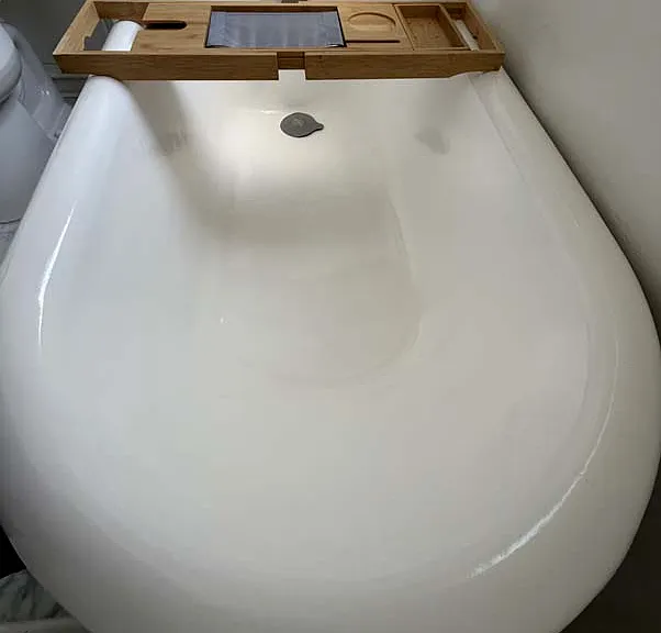 Newly refinished claw foot bathtub