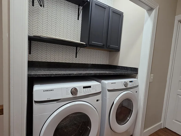 full size front load washer and dryer with detergent