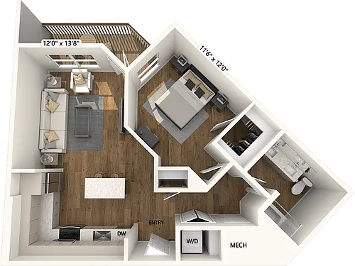 Floor plan A2-718sf-FinishIV